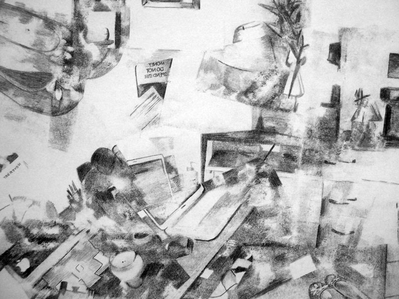 Creating Space, Reading Time. David Hockney Photo Draw