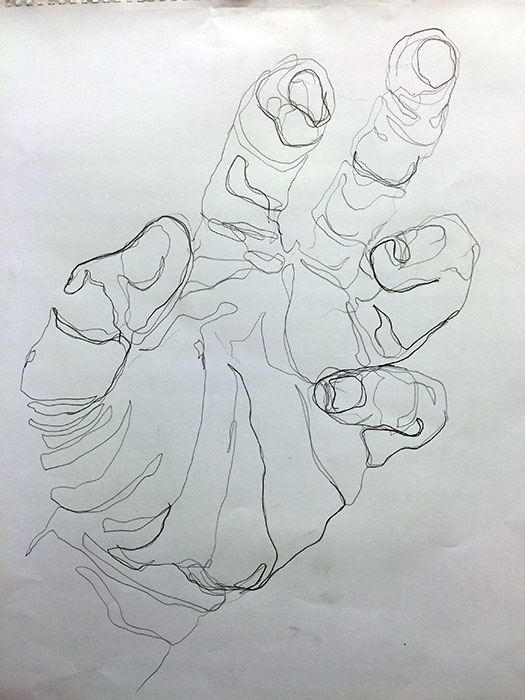 Form Studies Single Line Contour Hand